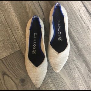 Rothy’s Retired Point Flat in Flax - Size 6